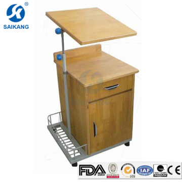 SKS103 Hospital High Quality Wooden Living Room Bedside Cabinets With Dinning Table